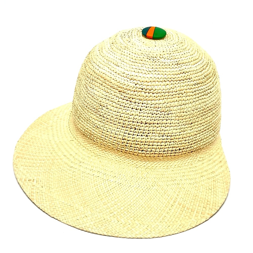 エルメス HERMES ストローキャップ キャスケット 麦わら帽子 帽子 ストロー ナチュラル 新品同様