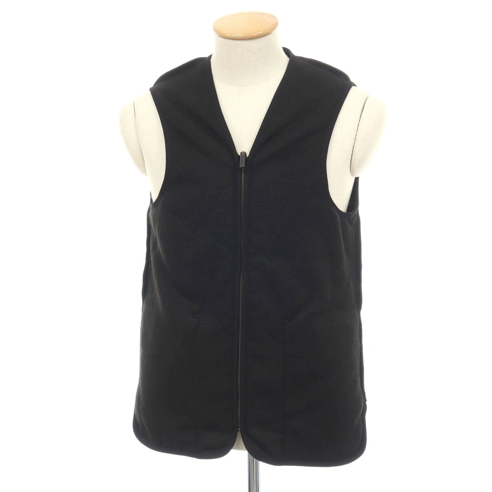 【中古】バブアー Barbour アクリルポリエステル ジップアップ ファー ライナーベスト ブラック【サイズ34】【メンズ】