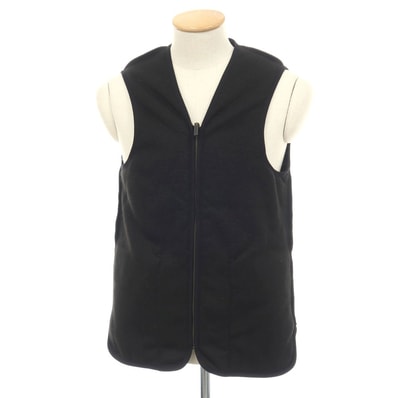 【中古】バブアー Barbour アクリルポリエステル ジップアップ ファー ライナーベスト ブラック【サイズ34】【メンズ】