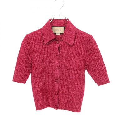 グッチ GUCCI ニット 衣料品 トップス レーヨン レディース ピンク系 782111 【中古】