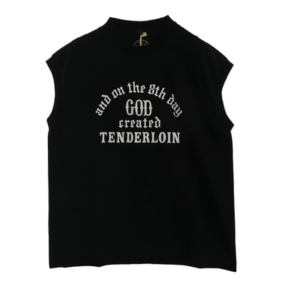TENDERLOIN テンダーロイン その他トップス T-N/S TEE2 プリント ノースリーブ Tシャツ ブラック系 M【美品】【中古】