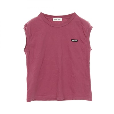 ミュウ ミュウ Miu Miu タンクトップ 衣料品 トップス コットン レディース ピンク系 【中古】