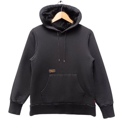 WTAPS ダブルタップス 15AW HELLWEEK HOODED SWEATSHIRT COAC 裏地ボア スウェットパーカー ブラック サイズS 正規品 / 54780