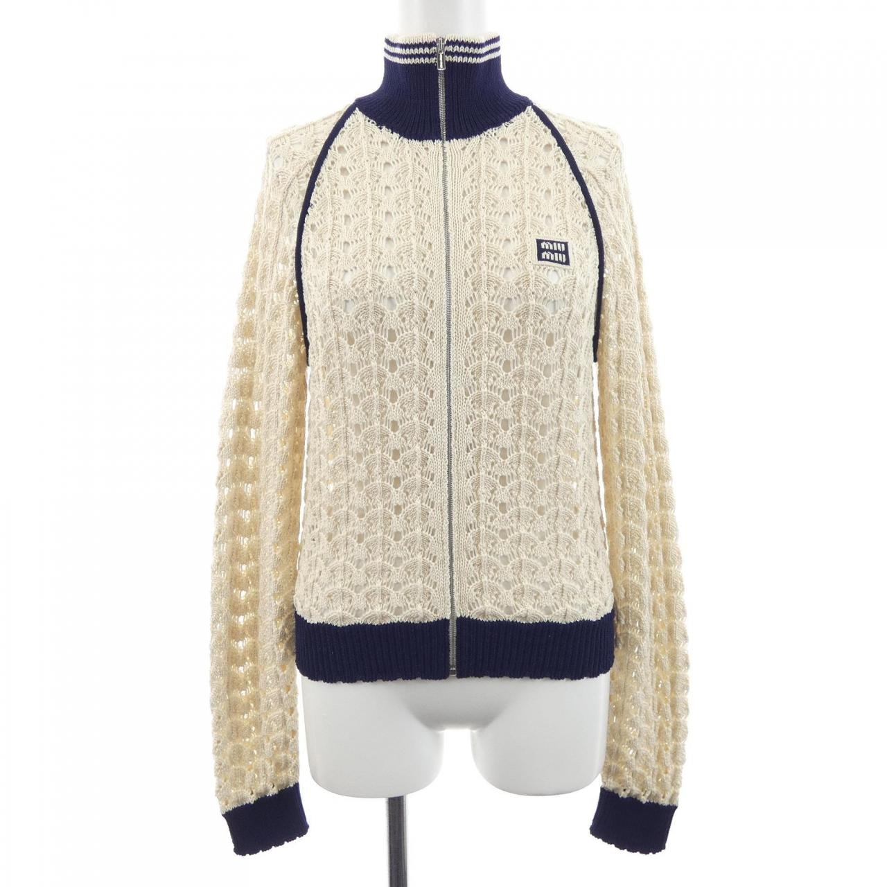 ミュウミュウ MIU MIU コットンファスナーカーディガン MMF01I SOOO 1847 カーディガン