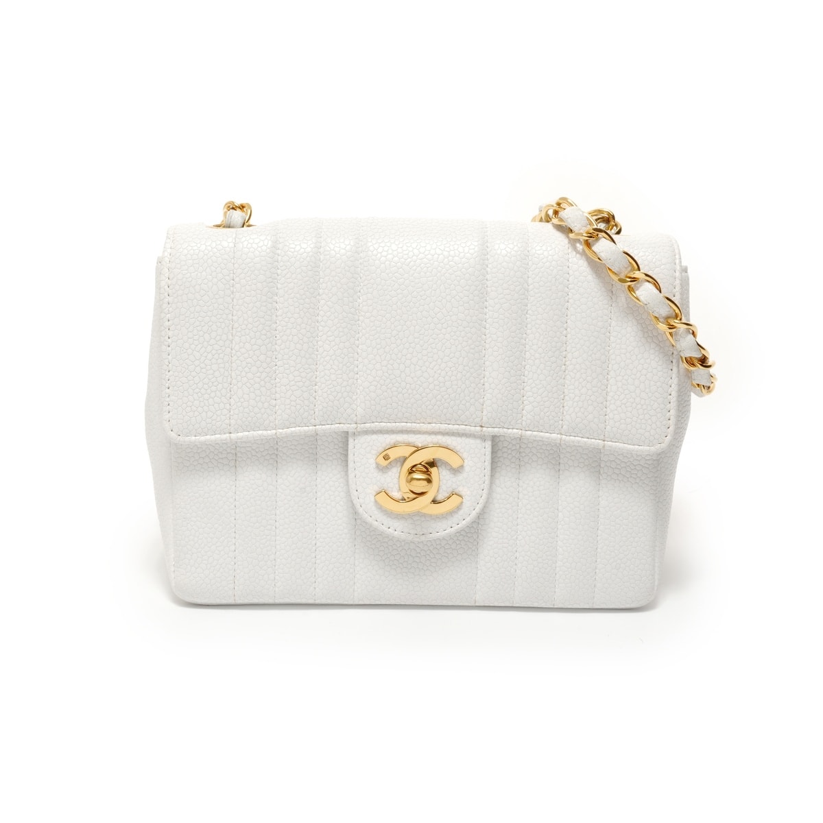 シャネル CHANEL 2番台 キャビアスキン マドモアゼル ショルダーバッグ【中古】