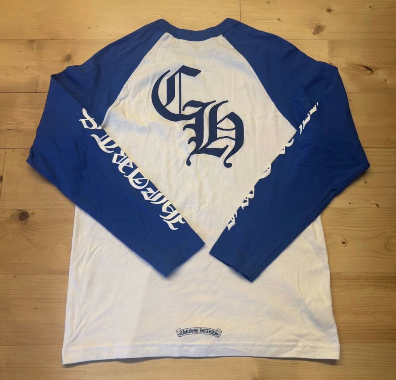 Chrome Hearts Horse shoe Baseball L/S T Shirt "Blue/White"