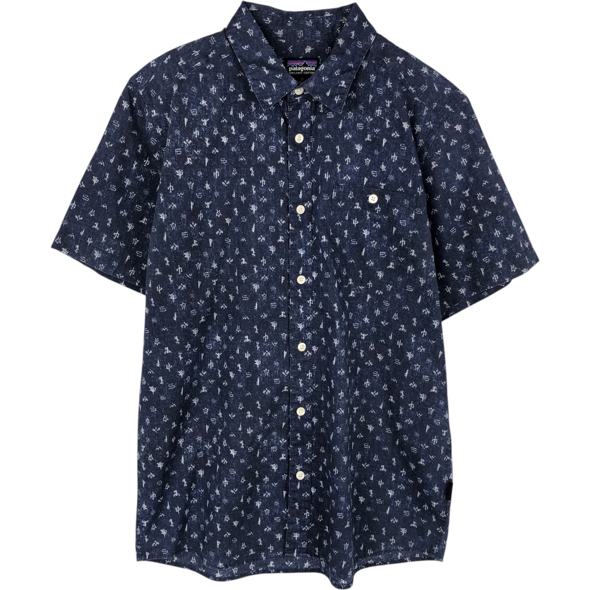 古着 パタゴニア Patagonia ORGANIC COTTON オーガニックコットン ゴートゥーシャツ 52691SP16 総柄 半袖 コットンシャツ メンズM相当/eaa632787