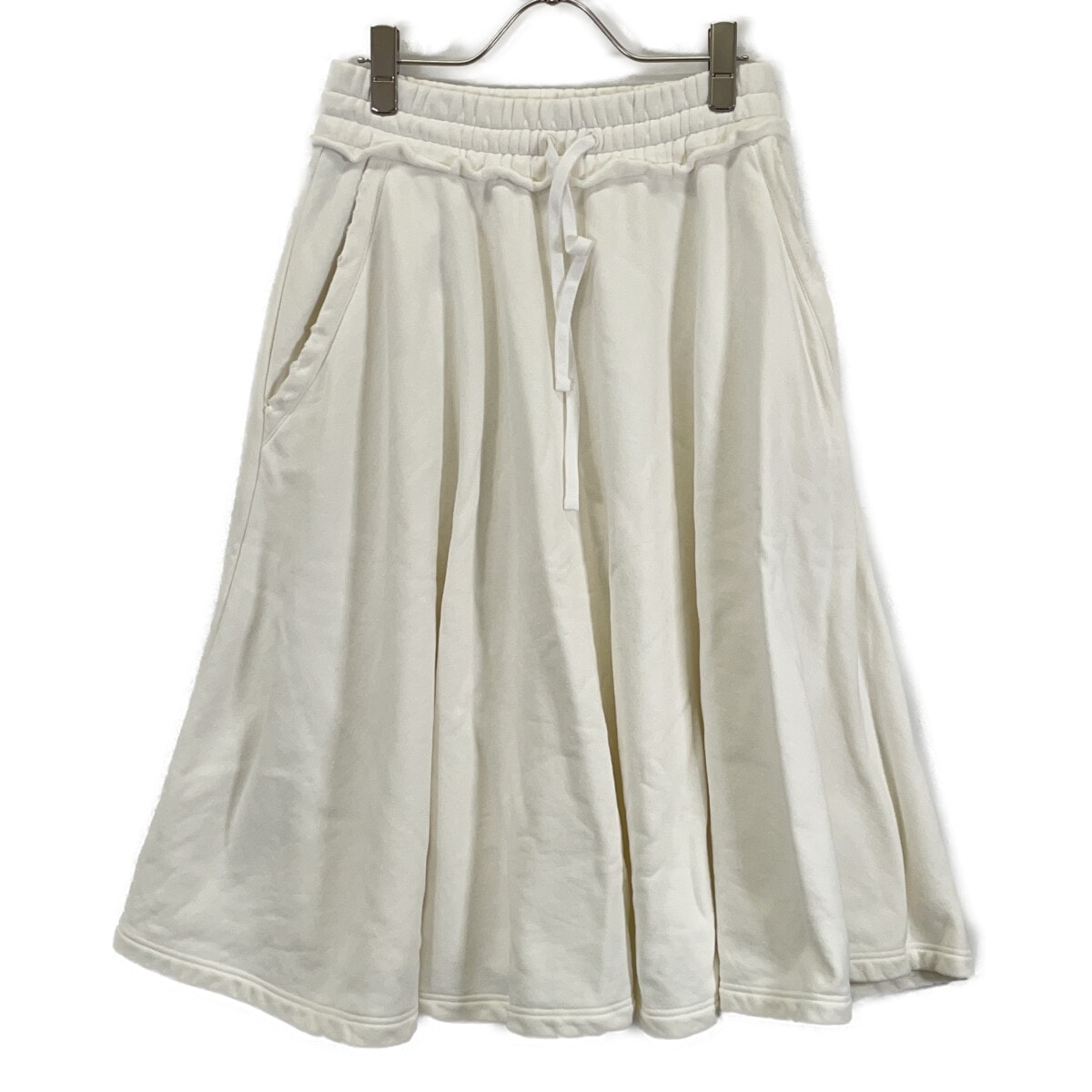 ミュウミュウ 22年 MJD188 コットン ロゴ スカート S