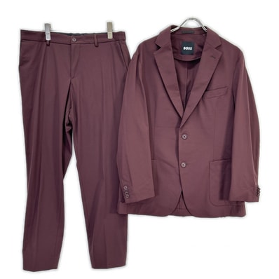 ボス ボルドー ナイロン Dressletic パフォーマンススリムフィット ジャケットパンツ セットアップ 50/50