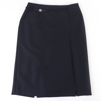 極美品 エルメス タイトスカート ダークネイビー 40 4E0328DK