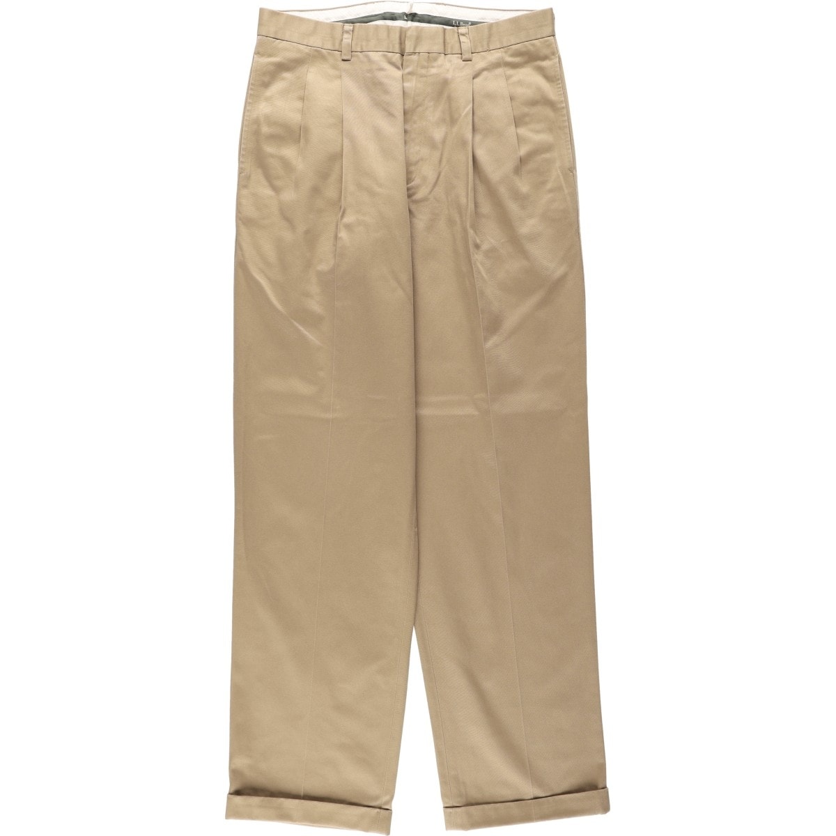 古着 エルエルビーン L.L.Bean ツータック チノパンツ メンズw32相当/eaa676065