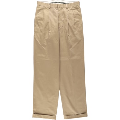 古着 エルエルビーン L.L.Bean ツータック チノパンツ メンズw32相当/eaa676065