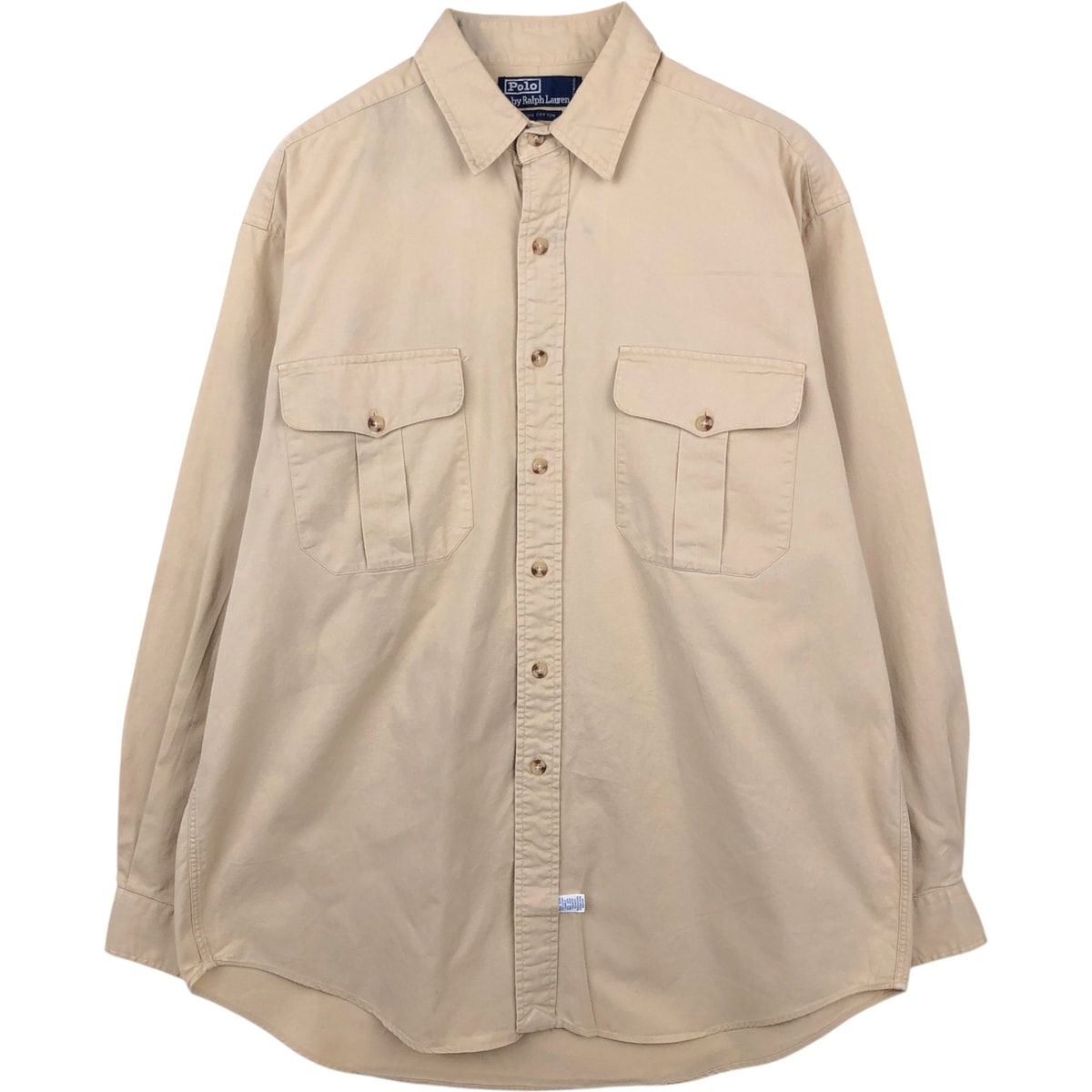 古着 ラルフローレン Ralph Lauren POLO by Ralph Lauren 長袖 コットンシャツ メンズL相当/eaa678414