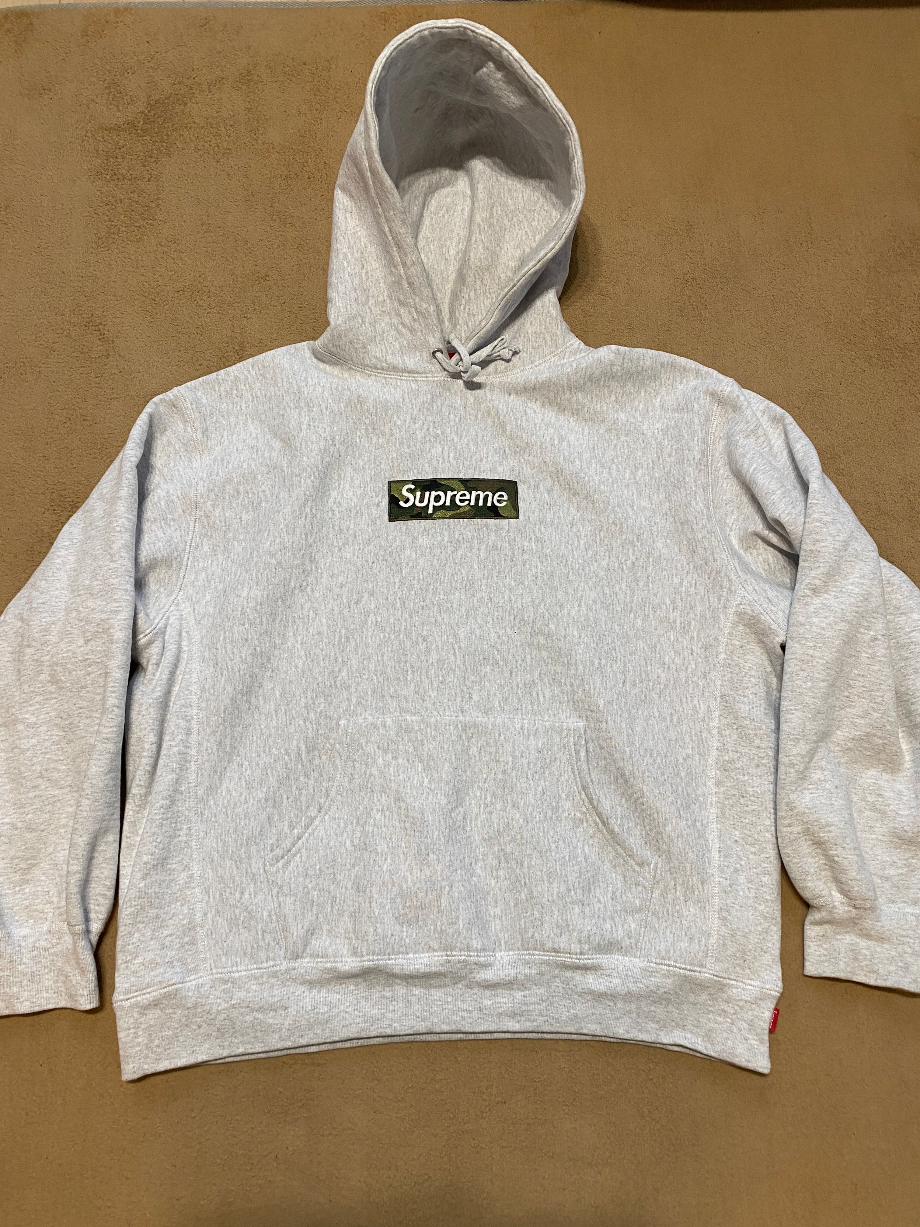 Supreme Box Logo Hooded Sweatshirt "Ash Grey" (23FW)