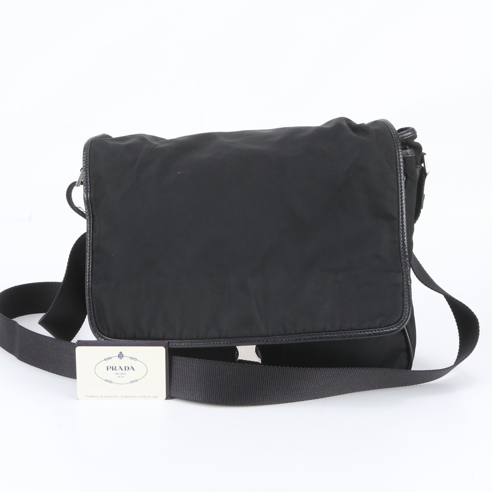 ■美品 プラダ テスート ナイロントライアングルロゴ V166