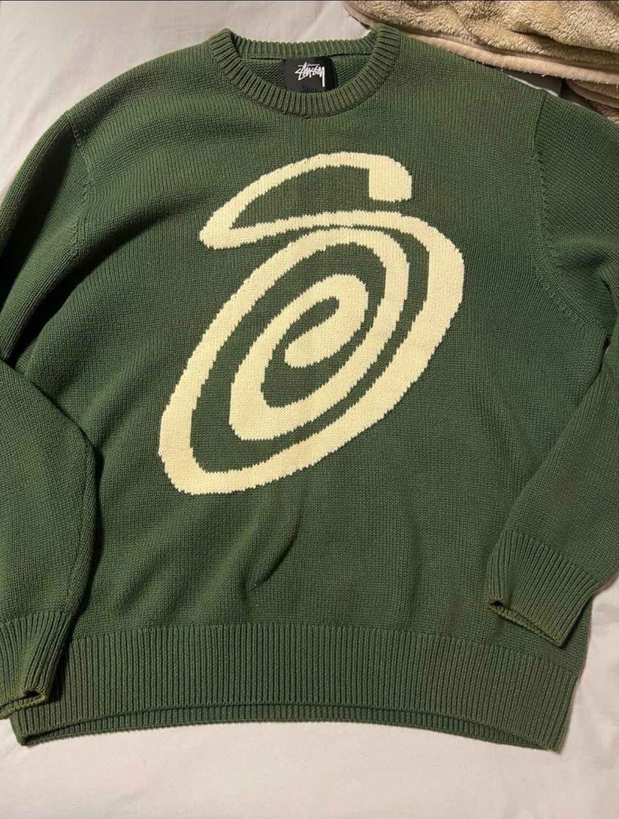 Stussy CURLY S SWEATER "Green"