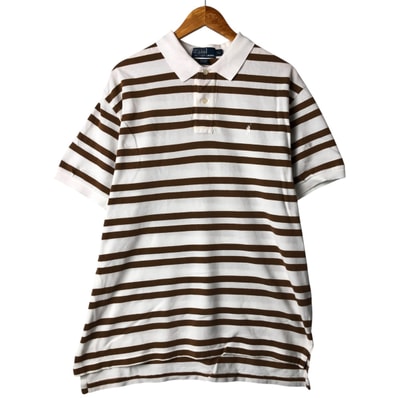 古着 ラルフローレン Ralph Lauren POLO by Ralph Lauren 半袖 ボーダー ポロシャツ メンズXL相当/eaa565164