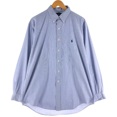 古着 ラルフローレン Ralph Lauren YARMOUTH 長袖 ボタンダウンストライプシャツ メンズXL相当/eaa528176