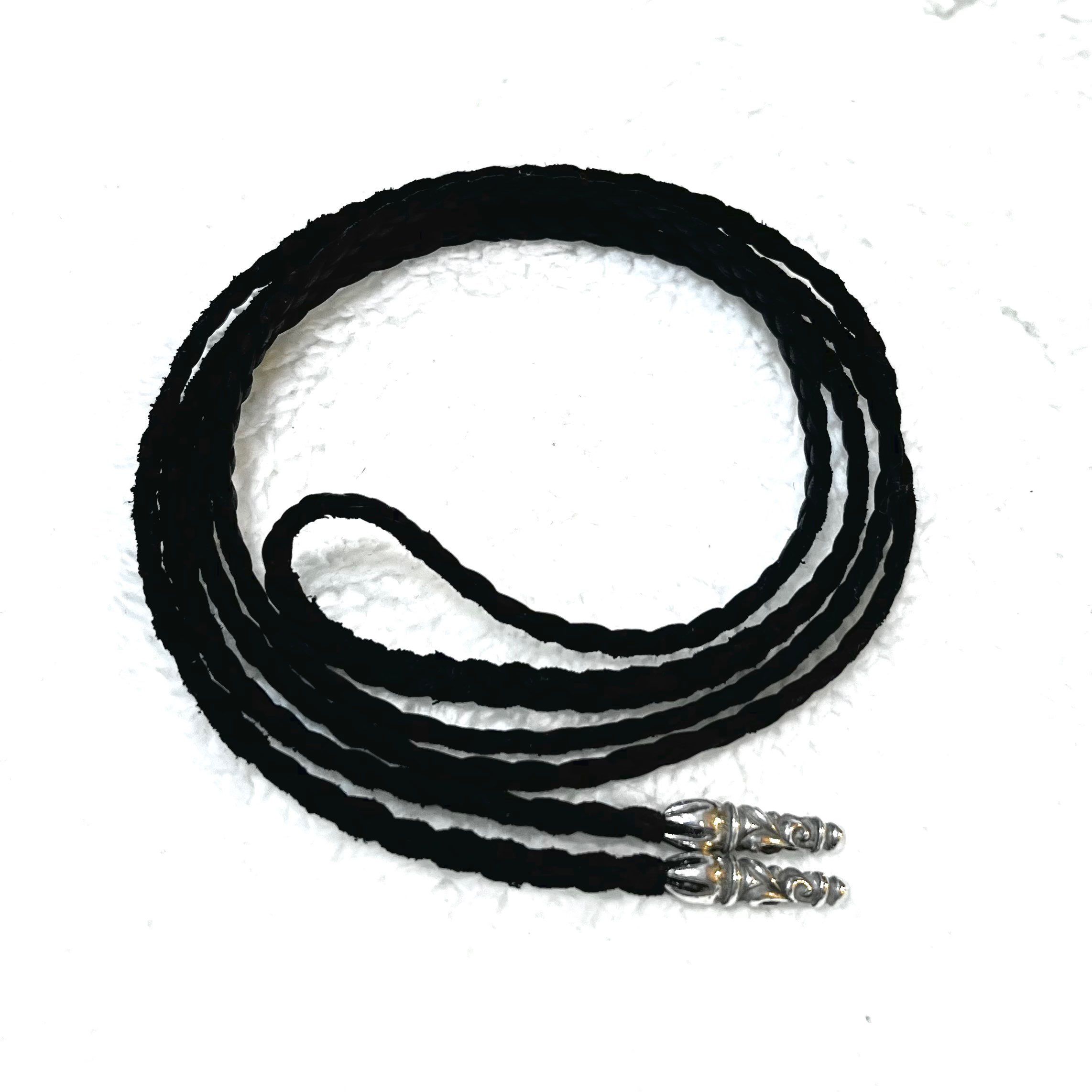 Chrome Hearts Tiny Scroll Leather Blade Chip "Silver"