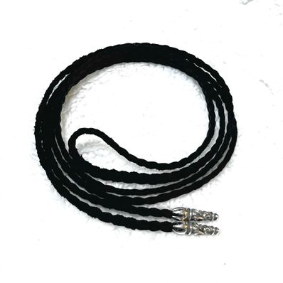 Chrome Hearts Tiny Scroll Leather Blade Chip "Silver"