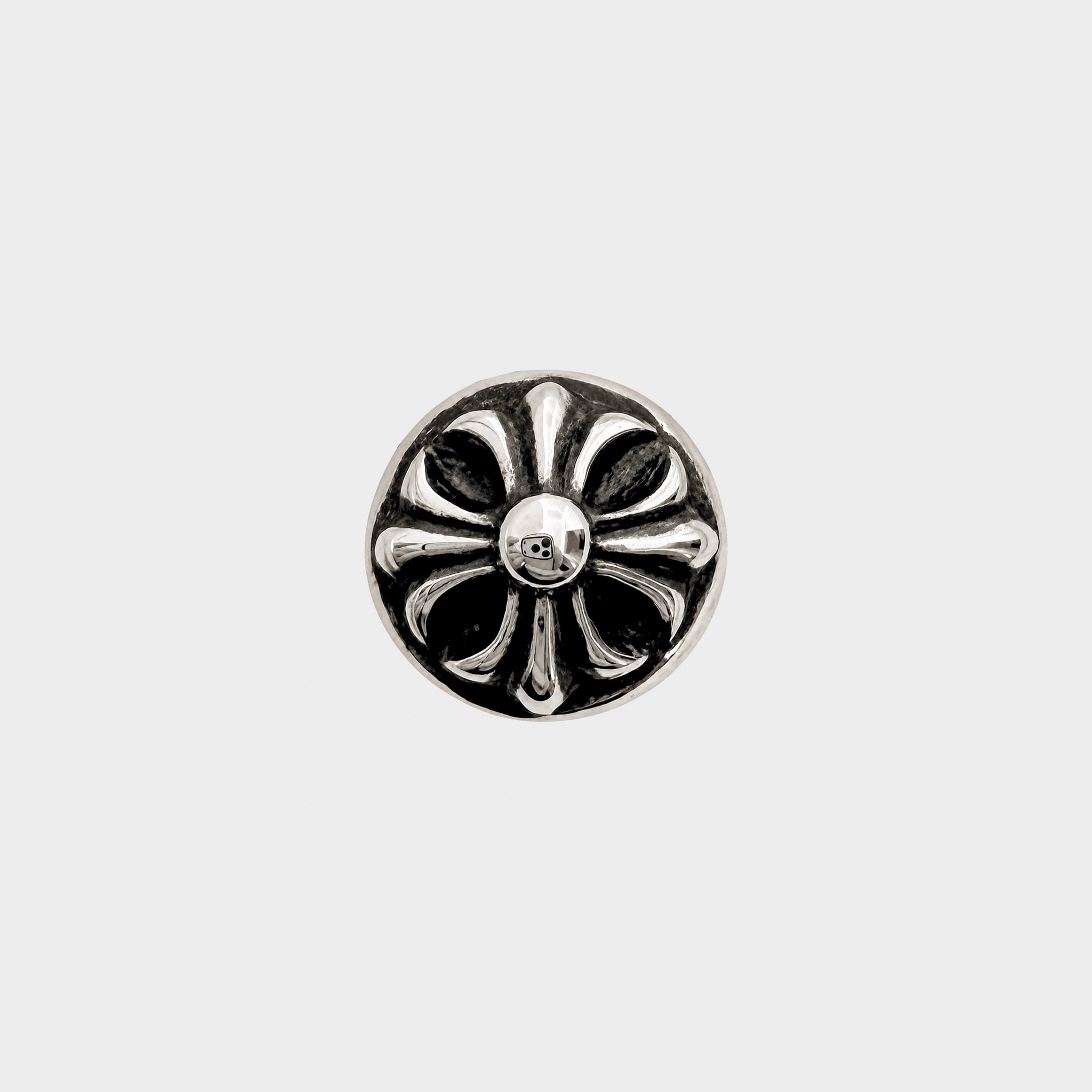 Chrome Hearts Cross Ball Stud Earrings "Silver"