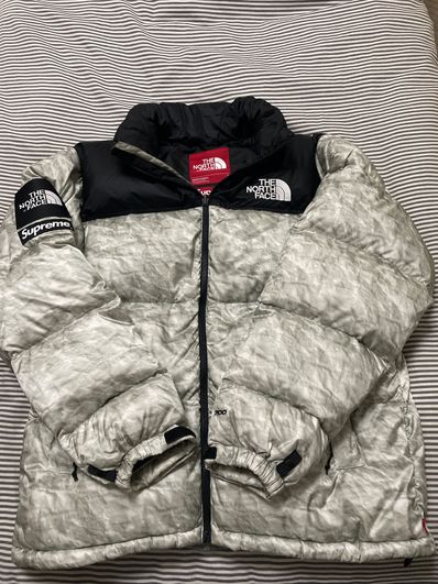 Supreme x The North Face Nuptse Jacket "White Paper Print"
