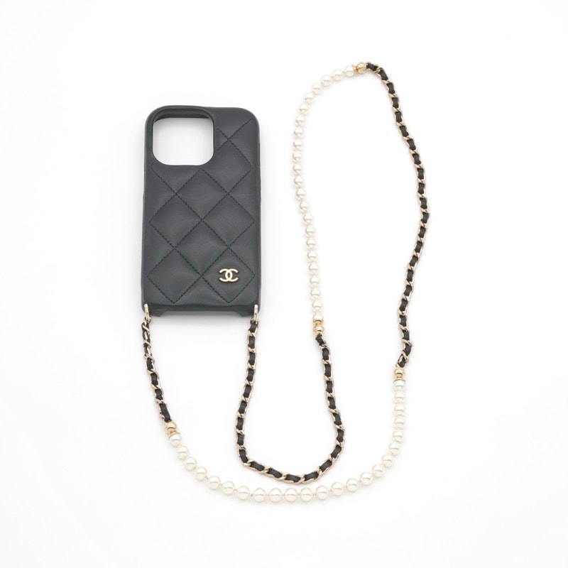 シャネル ココマーク マトラッセ ラムスキン iPhone14pro ケース シャネル ラムスキン ココマーク マトラッセ チェーン iPhone14pro
