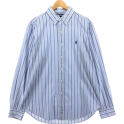 古着 ラルフローレン Ralph Lauren CLASSIC FIT 長袖 ボタンダウンストライプシャツ メンズL相当/eaa473753