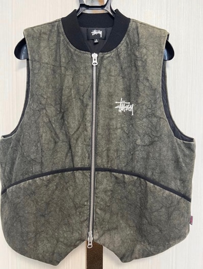 Stussy Washed Canvas Primaloft Vest "Black"