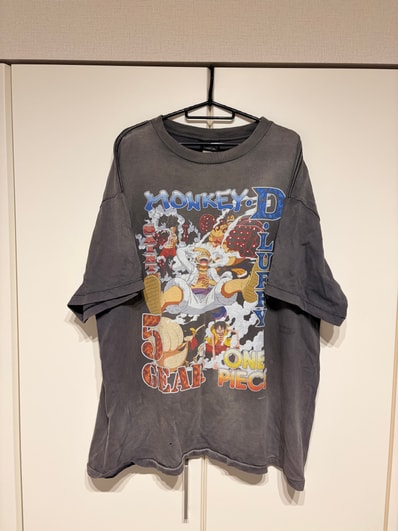 SAINT Mxxxxxx x ONE PIECE OP_SS T-Shirt/Luffy "Black"