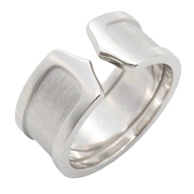 カルティエ CARTIER C2 リング ラージ リング・指輪 ジュエリー K18WG(ホワイトゴールド) メンズ レディース シルバー系 【中古】