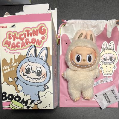 POP MART THE MONSTERS (LABUBU) Exciting Macaron Plush Series SOYMILK