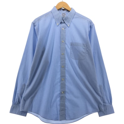 古着 ブルックスブラザーズ Brooks Brothers Est.1818 ギンガムチェック 長袖 ボタンダウンチェックシャツ メンズL相当/eaa563721