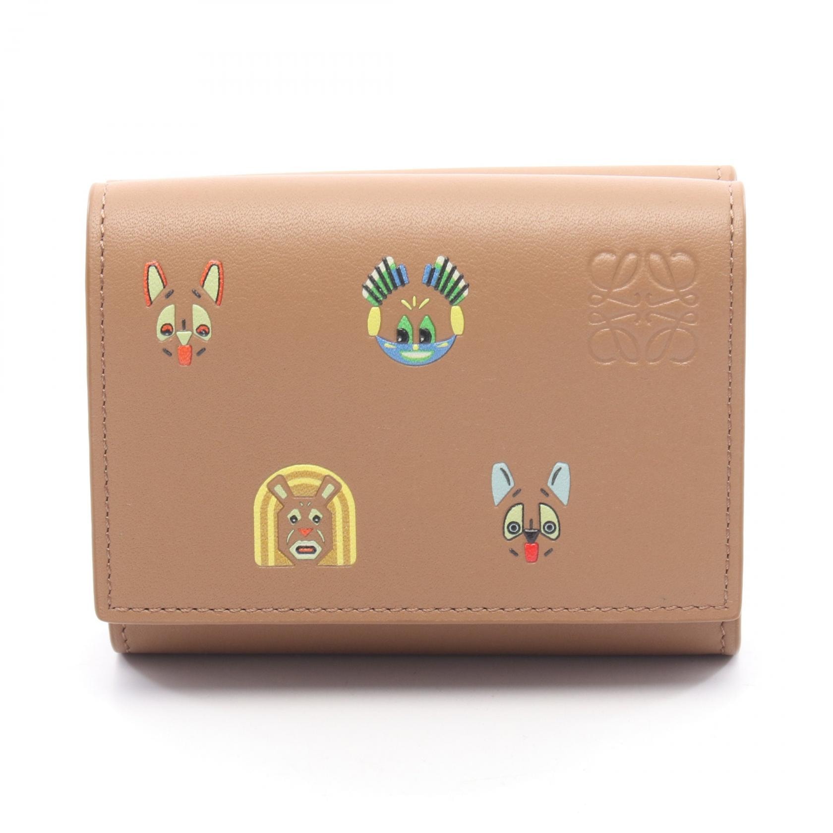 ロエベ LOEWE フューチャリスト キャット トライフォールド ウォレット 三つ折り財布 財布 レザー レディース ブラウン系 / マルチカラー C643TR2X54 【新品】