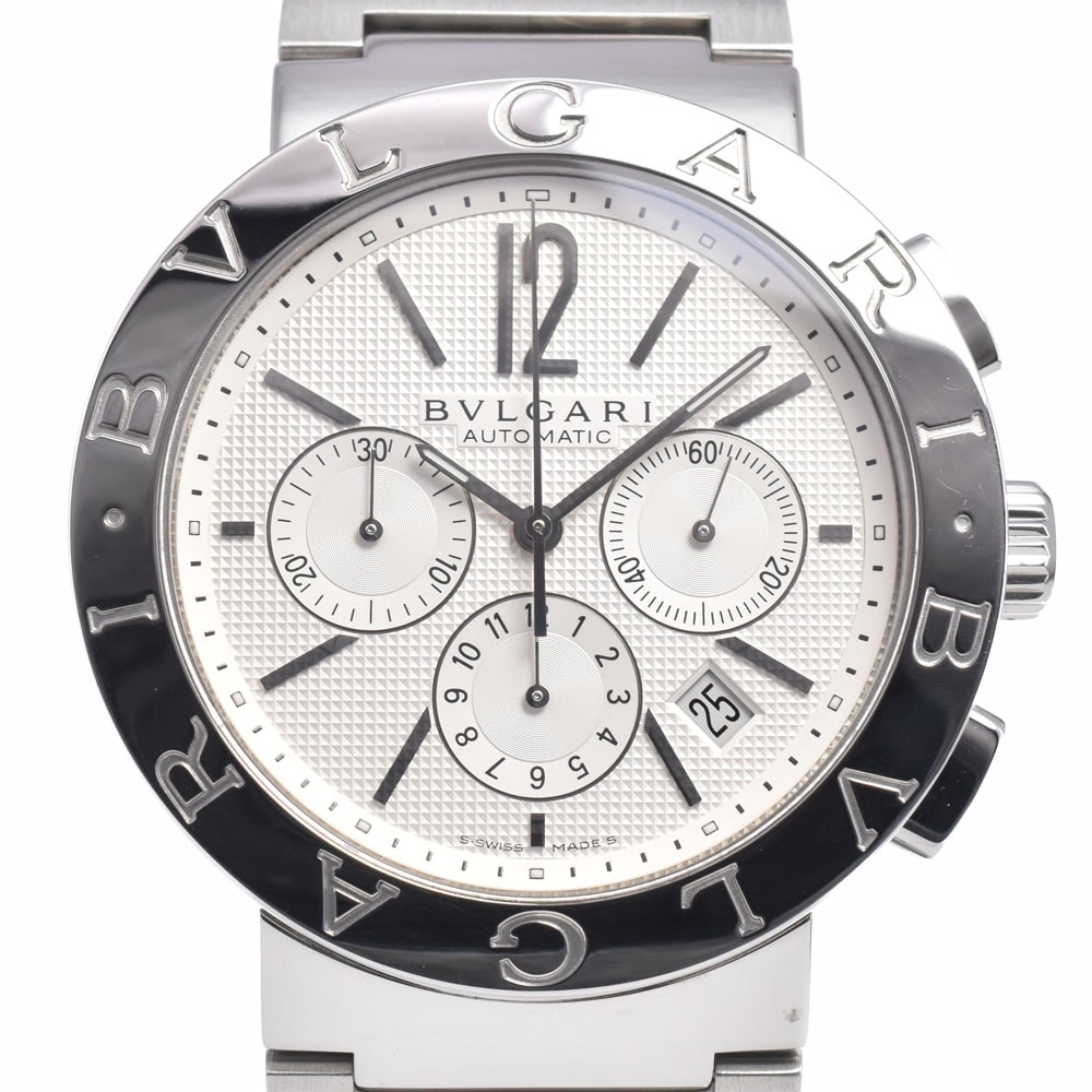 ブルガリ BVLGARI BB42SSCH/BB42WSSDCH ブルガリブルガリ クロノグラフ デイト ホワイト 自動巻き メンズ 腕時計 A#149161