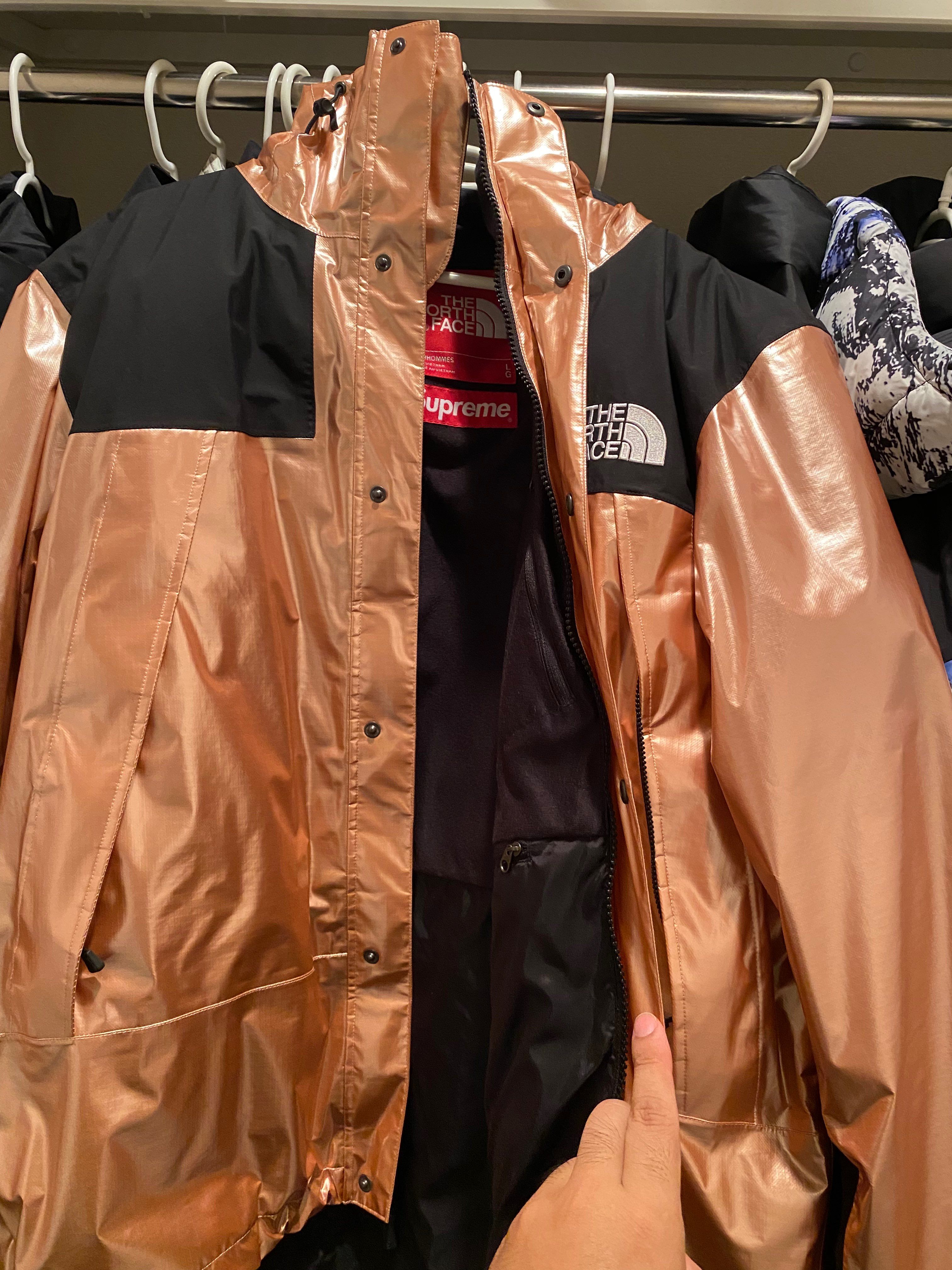 Supreme x The North Face Metallic Mountain Parka "Pink"