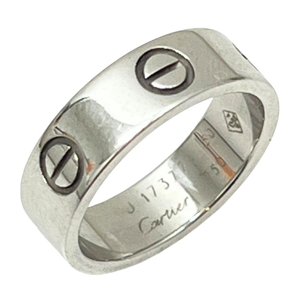 CARTIER カルティエ 750 ホワイトゴールド ラブ リング 6.5g 50=9.5号 40496