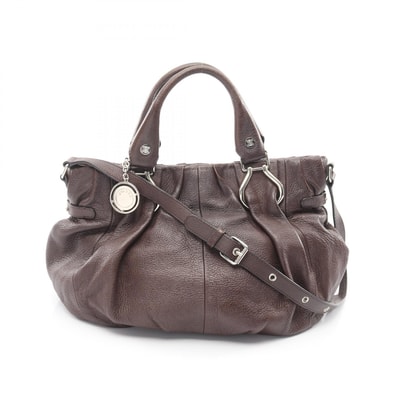 セリーヌ CELINE ピロー スモール 2WAY ショルダーバッグ バッグ レザー レディース ブラウン系 【中古】
