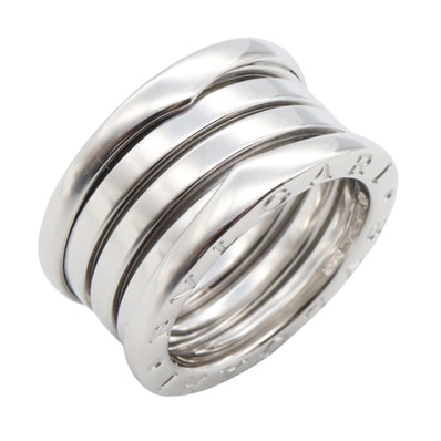 ブルガリ BVLGARI B-zero1 ビーゼロワン リング 4バンド リング・指輪 ジュエリー K18WG(ホワイトゴールド) メンズ レディース シルバー系 【中古】