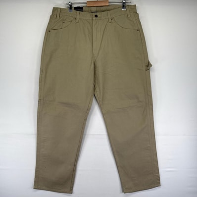 古着 デッドストック ディッキーズ Dickies ダック パンツ タグ付き ワーク 5ポケット ペインター W38 L32 グレー系 メンズ