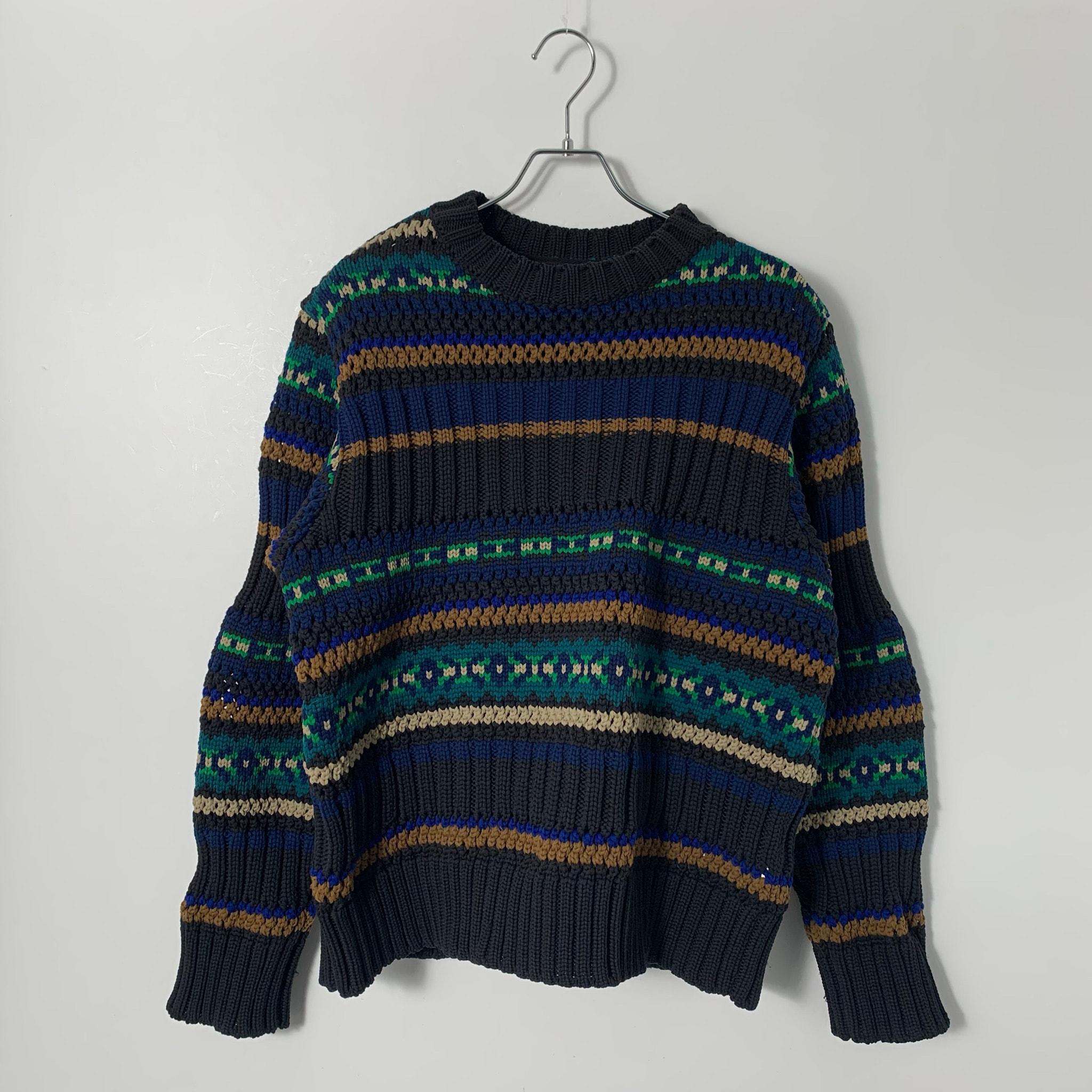 sacai Mesh Knit Pullover "Black"