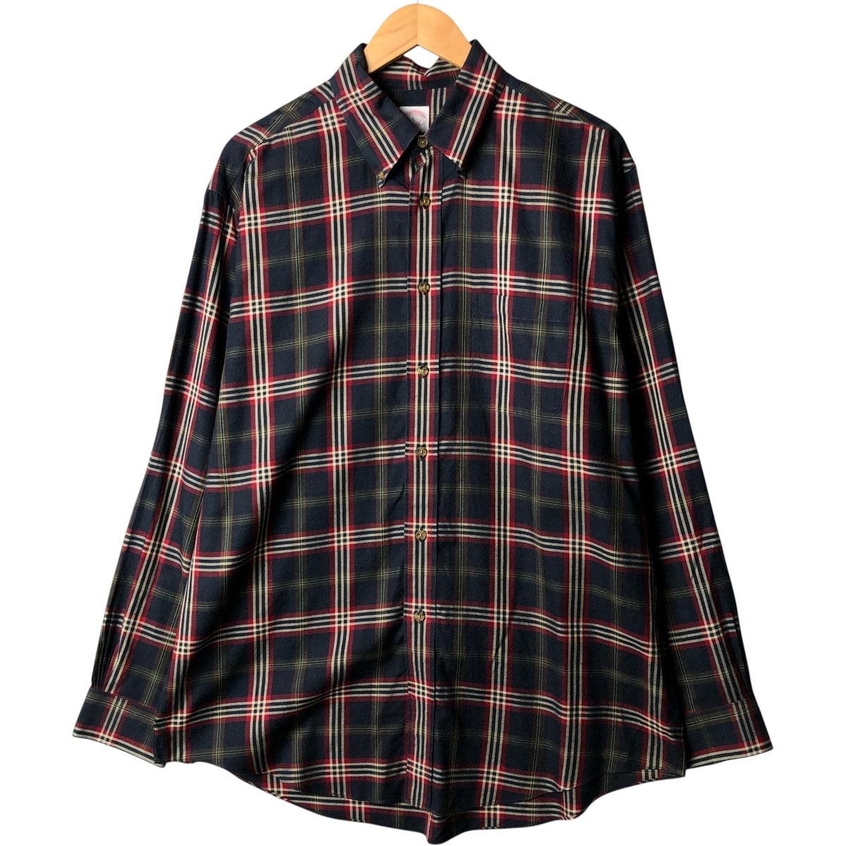 古着 ブルックスブラザーズ Brooks Brothers Est.1818 MADISON 長袖 ボタンダウンチェックシャツ メンズL相当/eaa591248
