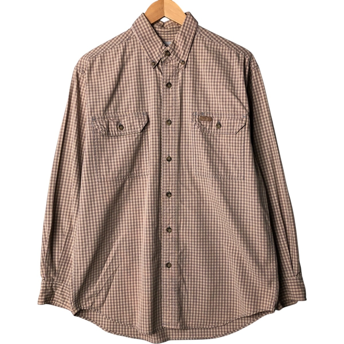 古着 00年代 カーハート Carhartt チェック柄 長袖 ボタンダウン ワークシャツ メンズM相当/eaa583726