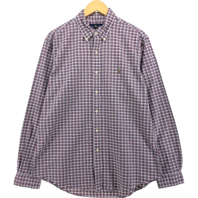 古着 ラルフローレン Ralph Lauren CUSTOM FIT 長袖 ボタンダウンチェックシャツ メンズL相当/eaa568731