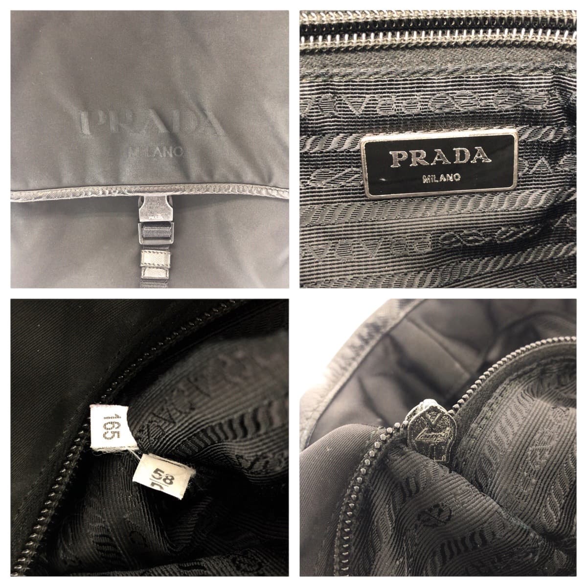 B (目立った傷や汚れなし)】美品 PRADA プラダ テスート ロゴ ブラック
