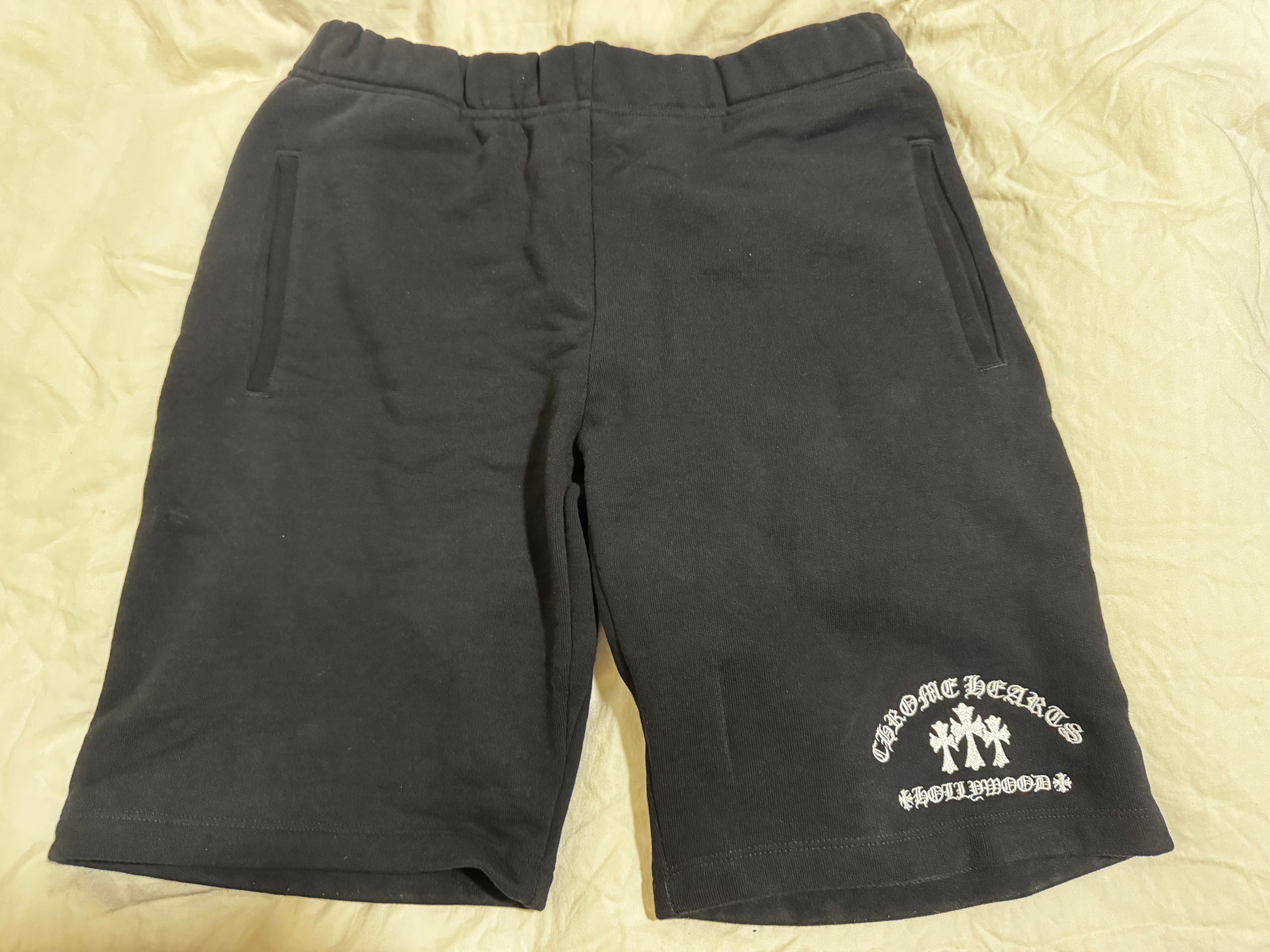 Chrome Hearts Y Not Triple Cross Sweat Shorts "Black"