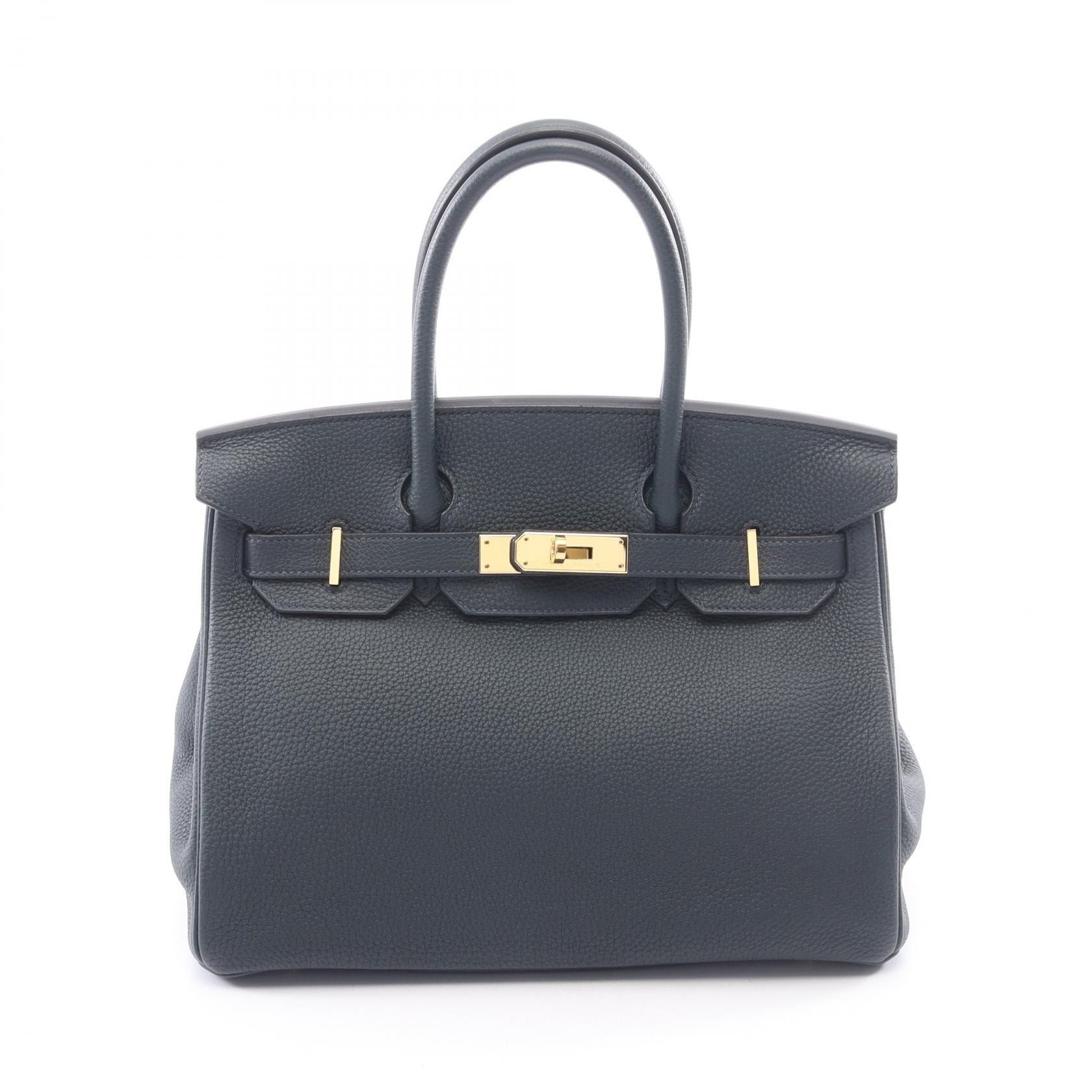 エルメス HERMES バーキン30 ハンドバッグ バッグ レザー トゴ トゴ ヴェールルソー D刻印(2019年製造) レディース グリーン系 【中古】