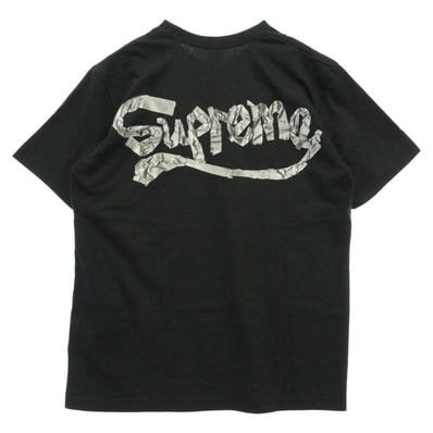 Supreme シュプリーム 25SS Tape Tee テープ クルーネック 半袖 Tシャツ ブラック系 M【中古】