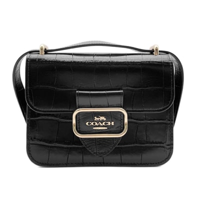 COACH コーチ モーガン ショルダーバッグ
レザー メタル ブラック レディース
【中古】