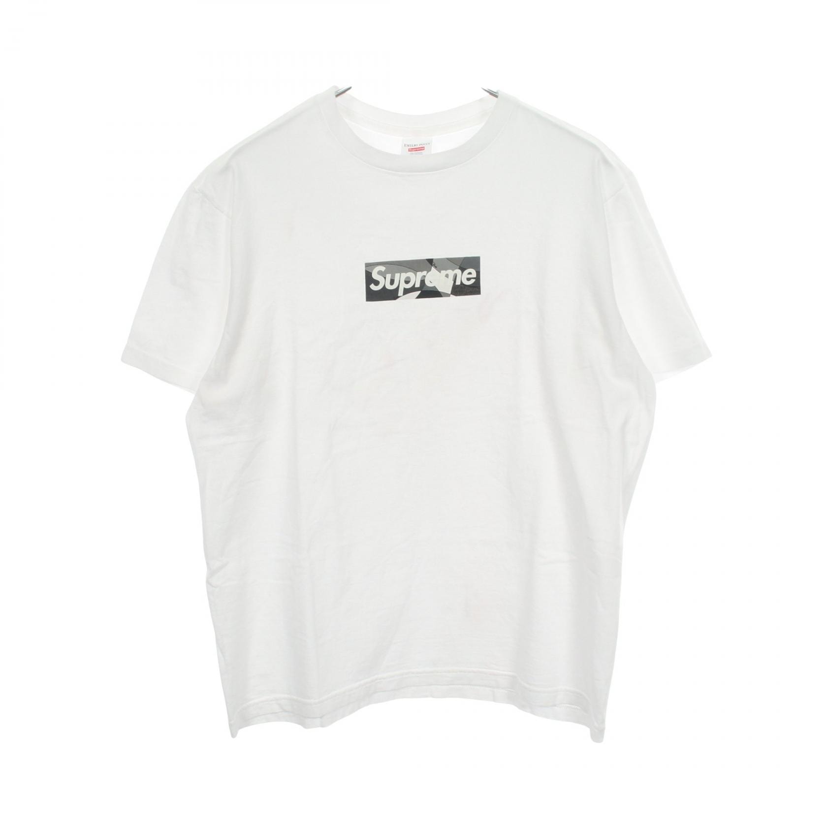 シュプリーム Supreme Emilio Pucci Box Logo 半袖Tシャツ 衣料品 トップス コットン メンズ ホワイト系 【中古】